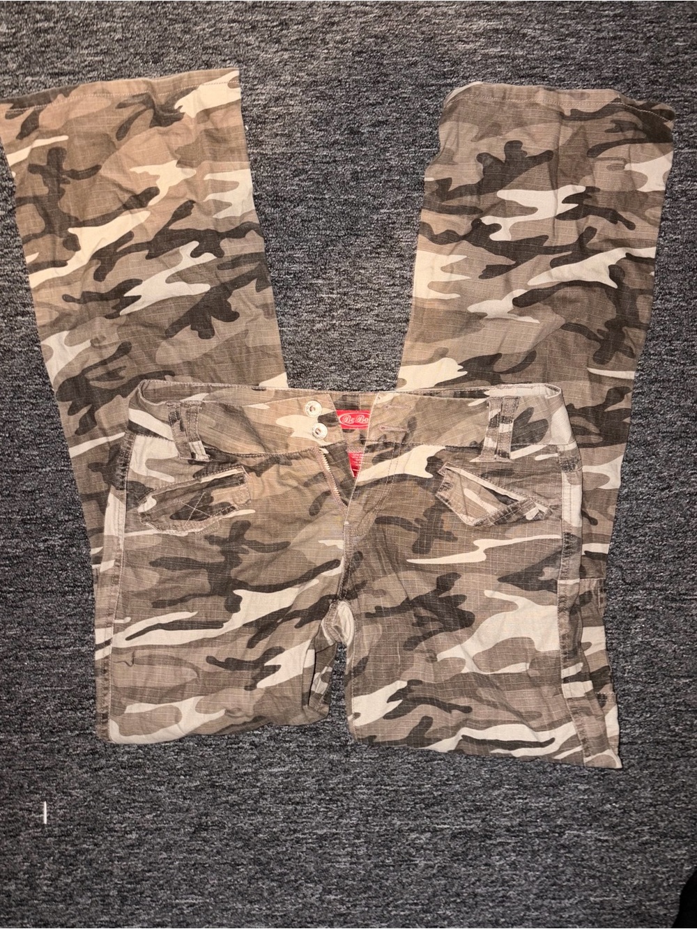 BeBop Kids Camo Cargo Pants - Green & Tan Camo young woman’s (Jr) jeans